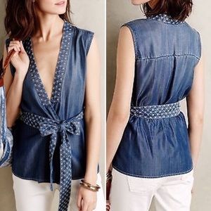 Holding Horses chambray vest size XS